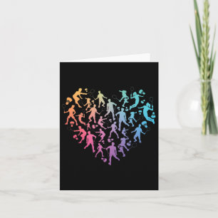 Watercolor Badminton Player Team Shuttle Lovers Fo Card
