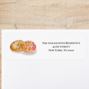 Watercolor Bagels Smoke Salmon