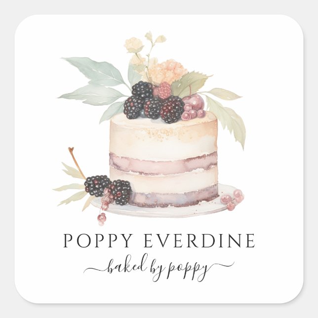 Watercolor Baker Pastry Chef Product Label (Front)