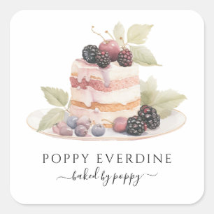 Watercolor Baker Pastry Chef Product Label