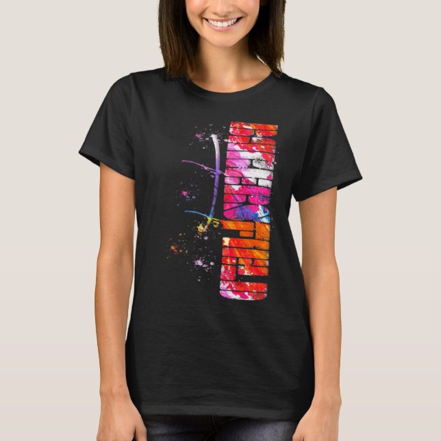 Watercolor Bakersfield  Bakersfield Lettering  Bak T-Shirt (Front)