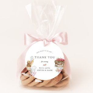 Watercolor Baking Birthday Party Thank You Favour Tags