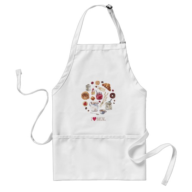 Watercolor Baking Standard Apron (Front)