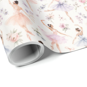 Watercolor Ballerina Gift  Wrapping Paper
