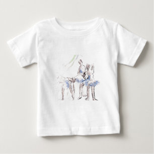 Watercolor Ballet Dancing Ballerina Baby T-Shirt