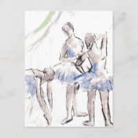 Watercolor Ballet Dancing Ballerina