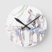 Watercolor Ballet Dancing Ballerina