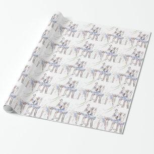 Watercolor Ballet Dancing Ballerina Wrapping Paper