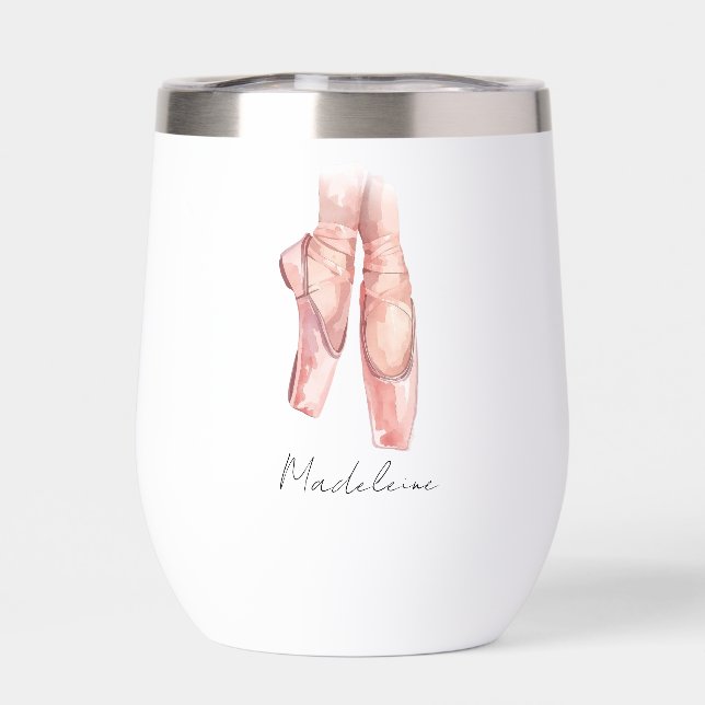Watercolor Ballet Shoes Personalized (Back)