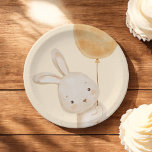 Watercolor Balloon Bunny Baby Shower Paper Plates<br><div class="desc">Celebrate with sweetness using these Watercolor Balloon Bunny Baby Shower Paper Plates from Yellow Moon Atelier. Featuring an adorable watercolor bunny holding the string of a light orange balloon, these plates add a playful touch to your baby shower. Perfect addition for any gender-neutral party theme. Serve up any number of...</div>