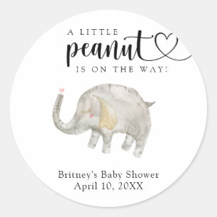 Watercolor balloon elephant  classic round sticker