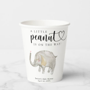 Watercolor balloon elephant  paper cups