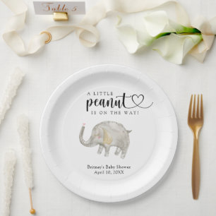 Watercolor balloon elephant  paper plate