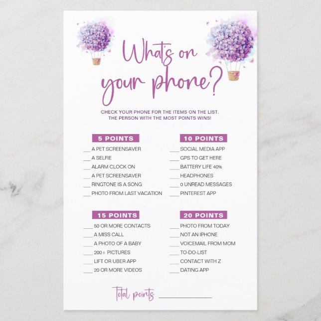 Watercolor Balloon Flowers | What's On Your Phone  (Front)