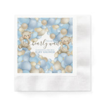 Watercolor Balloon Teddy Theme Paper Napkin