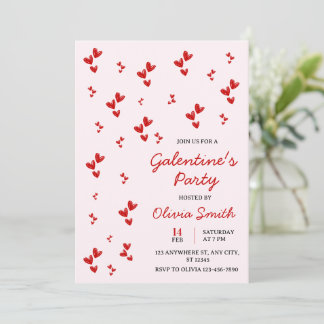 WATERCOLOR  BALLOONS GALENTINES DAY PARTY  INVITAT INVITATION
