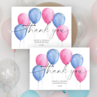 Watercolor Balloons Thank you gender reveal