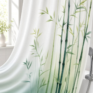 Watercolor Bamboo Forest Retreat Japanese Style