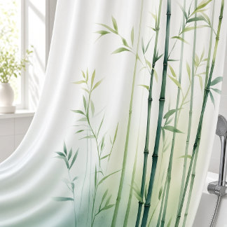 Watercolor Bamboo Forest Retreat Japanese Style