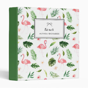 Watercolor Banana Leaves Pattern Tropical Binder
