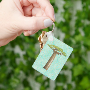 Watercolor Baobab Tree  Keychain