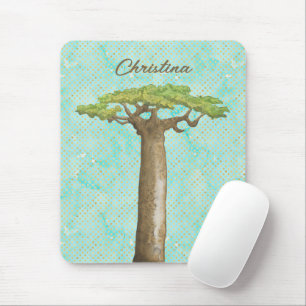 Watercolor Baobab Tree  Mouse Pad