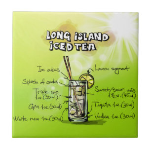 Watercolor Bar Cocktail Recipe Tile