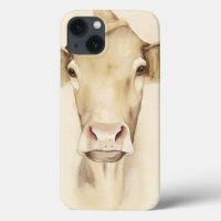 Watercolor Barn Animals | Cow