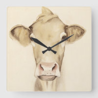 Watercolor Barn Animals | Cow
