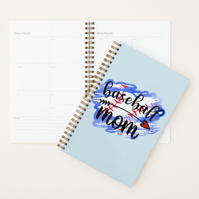 Watercolor Baseball Ball Baseball Mom Planner (Display)