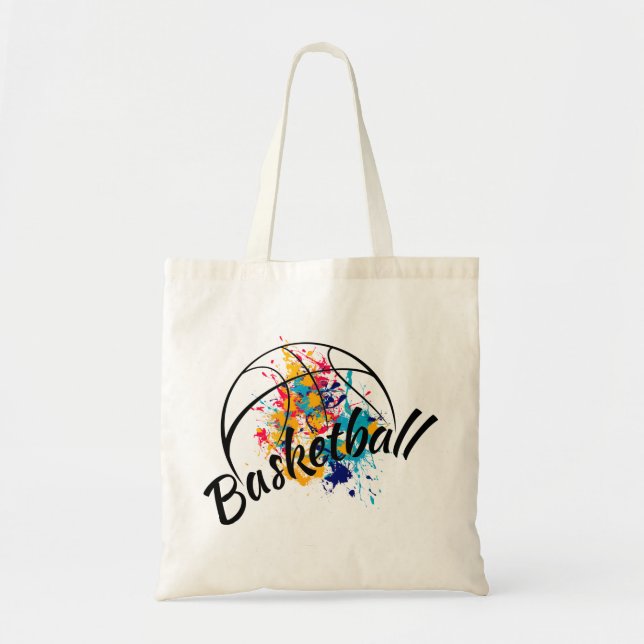 Watercolor Basketball  Tote Bag (Front)