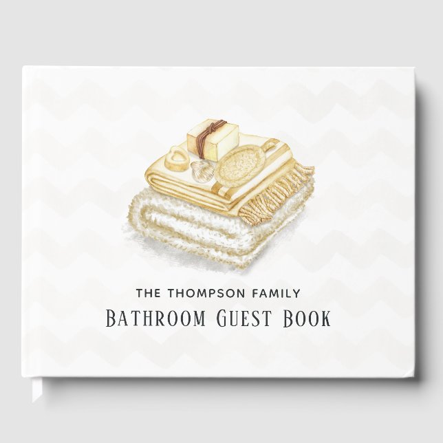 Watercolor Bathroom Guest Book (Front)