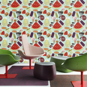 Watercolor BBQ Wallpaper