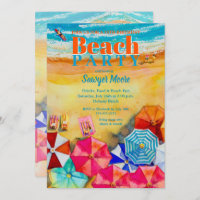Watercolor Beach 16th Birthday Party