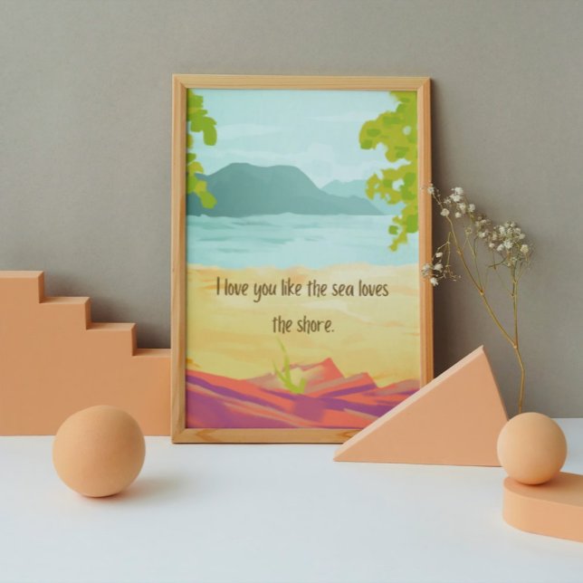 Watercolor Beach And Sea Shore Nursery Quote Poster (Creator Uploaded)