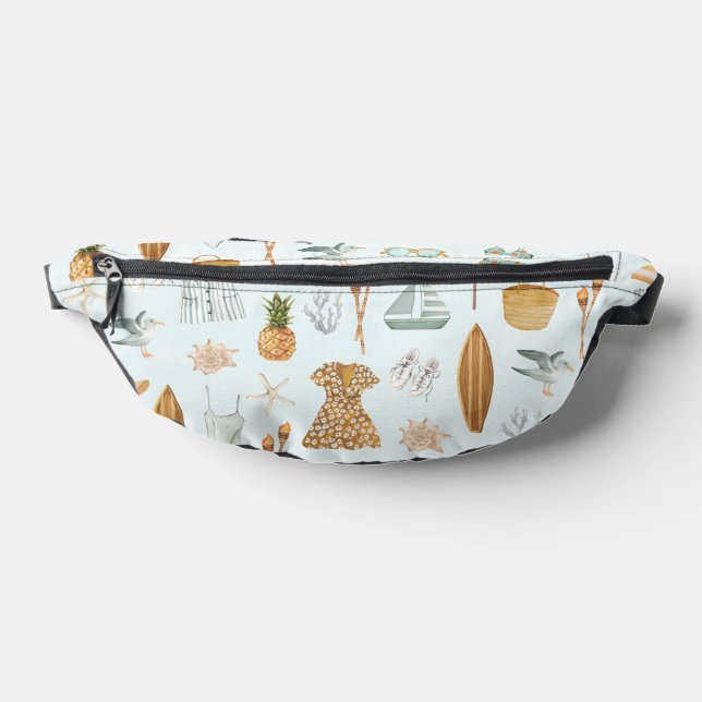 Watercolor Beach Bachelorette Party Weekend Fanny Pack (Lay Down)