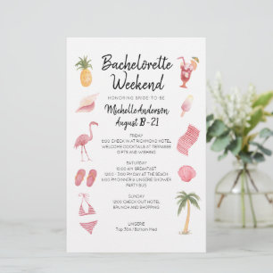 Watercolor Beach Bachelorette Weekend Itinerary