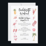 Watercolor Beach Bachelorette Weekend Itinerary Invitation<br><div class="desc">Watercolor Beach Theme Modern Calligraphic Bachelorette Weekend schedule timeline.
Design features an elegant modern style text layout. To make advanced changes, please select "Click to customize further" option under Personalize this template.</div>