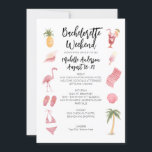 Watercolor Beach Bachelorette Weekend Itinerary Invitation<br><div class="desc">Watercolor Beach Theme Modern Calligraphic Bachelorette Weekend schedule timeline.
Design features an elegant modern style text layout. To make advanced changes,  please select "Click to customize further" option under Personalize this template.</div>