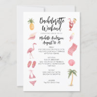 Watercolor Beach Bachelorette Weekend Itinerary