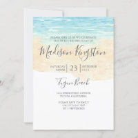 Watercolor Beach Childrens Adult Birthday Party