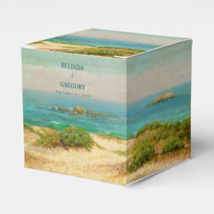 Watercolor Beach Coastal Wedding Destination Favor Box