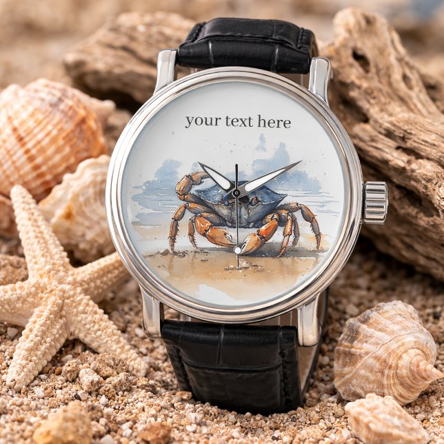 Watercolor Beach Crab, custom Watch (Creator Uploaded)