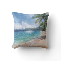 Watercolor Beach Hawaii