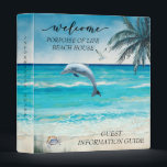 Watercolor Beach House Guest Information Guide Binder<br><div class="desc">This design may be personalized in the area provided by changing the photo and/or text. Or it can be customized by clicking Personalize this Template and then choosing the click to customize further option and delete or change the colour of the background, add text, change the text colour or style,...</div>