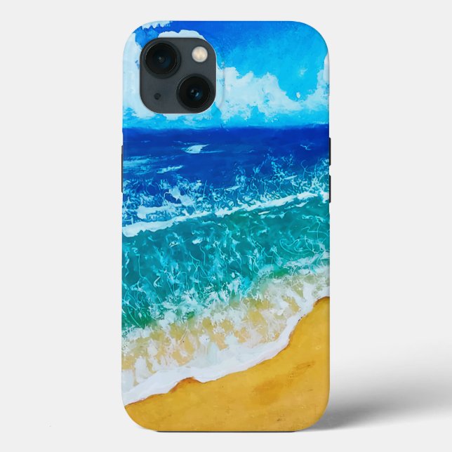 Watercolor Beach iPhone / iPad case (Back)