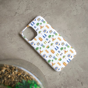 Watercolor Beach Vacation Travel  iPhone 16 Plus Case