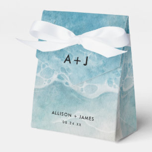 Watercolor Beach Wedding Guests Favor Box