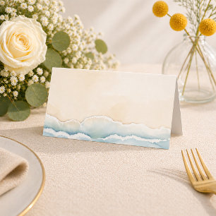 Watercolor Beach Wedding Place Cards