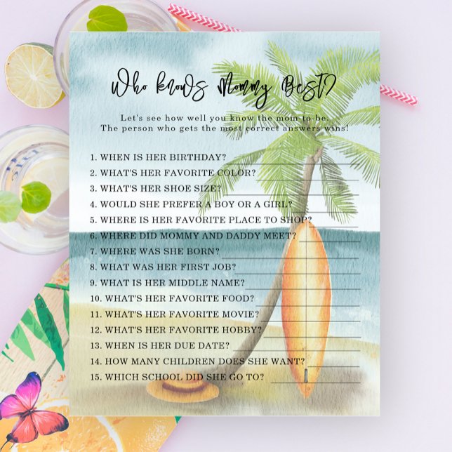 Watercolor beach  - Who knows mommy best (Creator Uploaded)